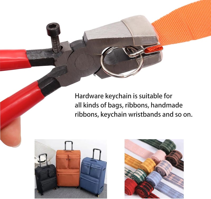 weideer 40 Sets Key Fob Hardware with Key Fob Plier Glass Running Pliers for Wristlet Key Fobs/Key Lanyard/Key Chain Hardware InstallK-082-40 - Image 5